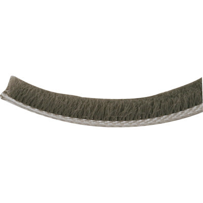 Slide-Co T-8659 Pile Weather-Strip, 1/4" x 18', Gray