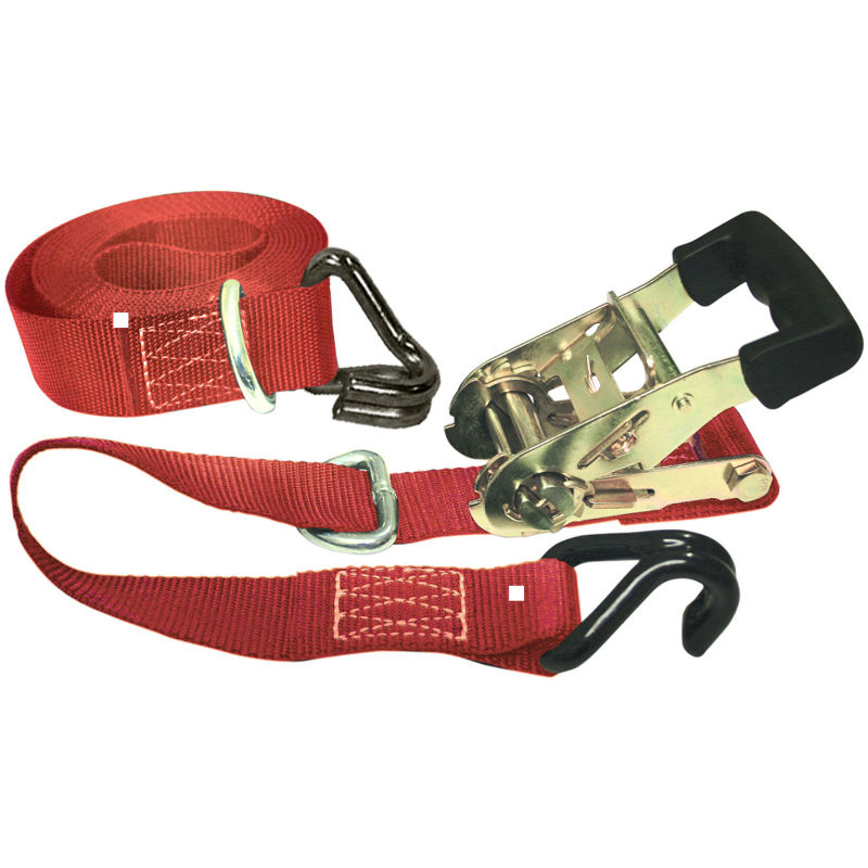 Keeper® 05524 Ratchet Tie-Down w/ Double J-Hooks & Padded Handle, 14' x 1-1/2"