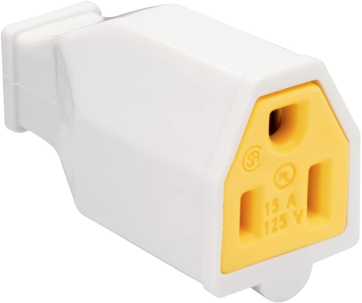 Pass & Seymour SA993WCC10 High Impact Thermoplastic Plug & Connector, 15A, White