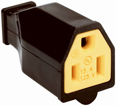 Pass & Seymour Straight blade connector, 15A, 125V, Black