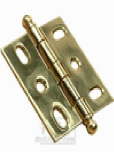 Johnson Hardware® 1823PPK2 Universal Bi-Fold Hinge Flap Inset, 3", Yellow Zinc
