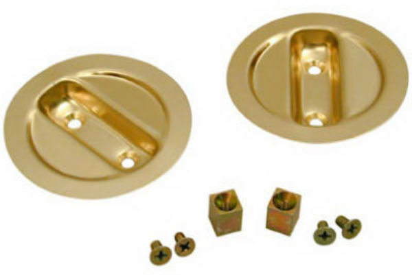 Johnson Hardware® 21-3PPK2 Pocket Door Pull Brass, 2-1/8" Diameter