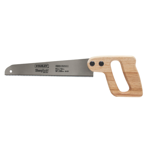 Stanley® 20-221 SharpTooth™ Fine Finish Mini Utility Saw, 10", 12 Point