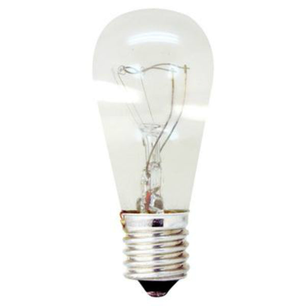 GE Lighting 15820 Candelabra Base S6 Indicator Light Bulb, Clear, 6W, 2-Pack