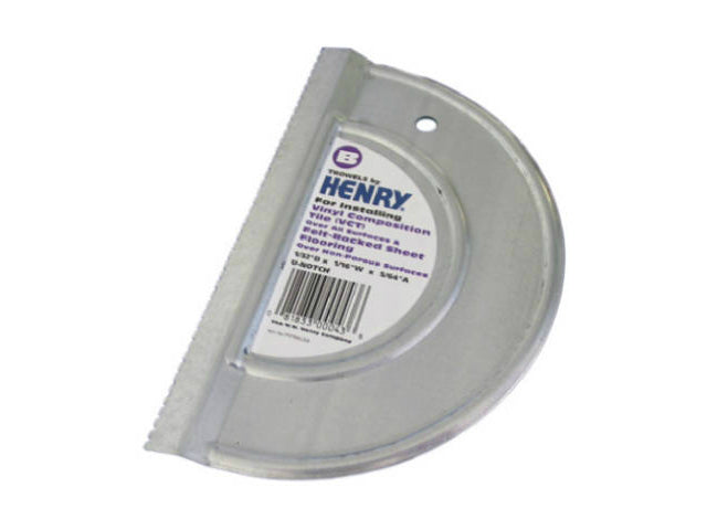 HENRY® 12267 U-Notch Flooring Trowel, Type B, 1/32" x 1/16" x 5/64"