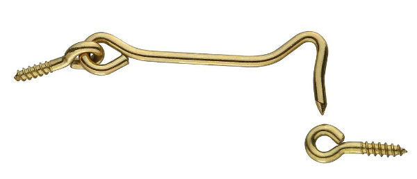 National Hardware® N247-742 Hook & Eye, 4", Solid Brass