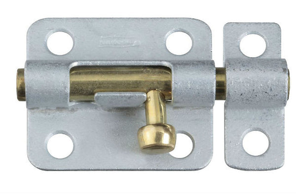 National Hardware® N151-852 Galvanized Barrel Bolt with Brass Pin, 2-1/2"