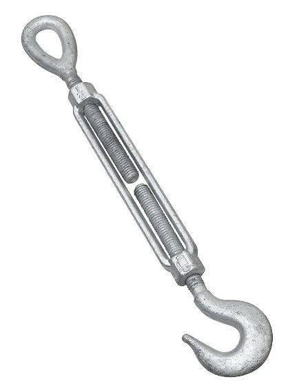 National Hardware® N177-501 Hook & Eye Turnbuckle, 1/2" x 6", Galvanized