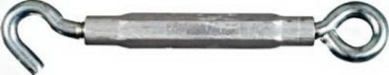 National Hardware® N221-978 Hook & Eye Turnbuckle, 3/8" x 10.5", Stainless Steel