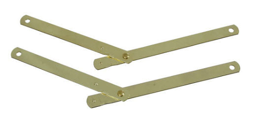 National Hardware N242-230 Steel Table Leg Brace, 9-1/2", Bright Brass, 2-Pack