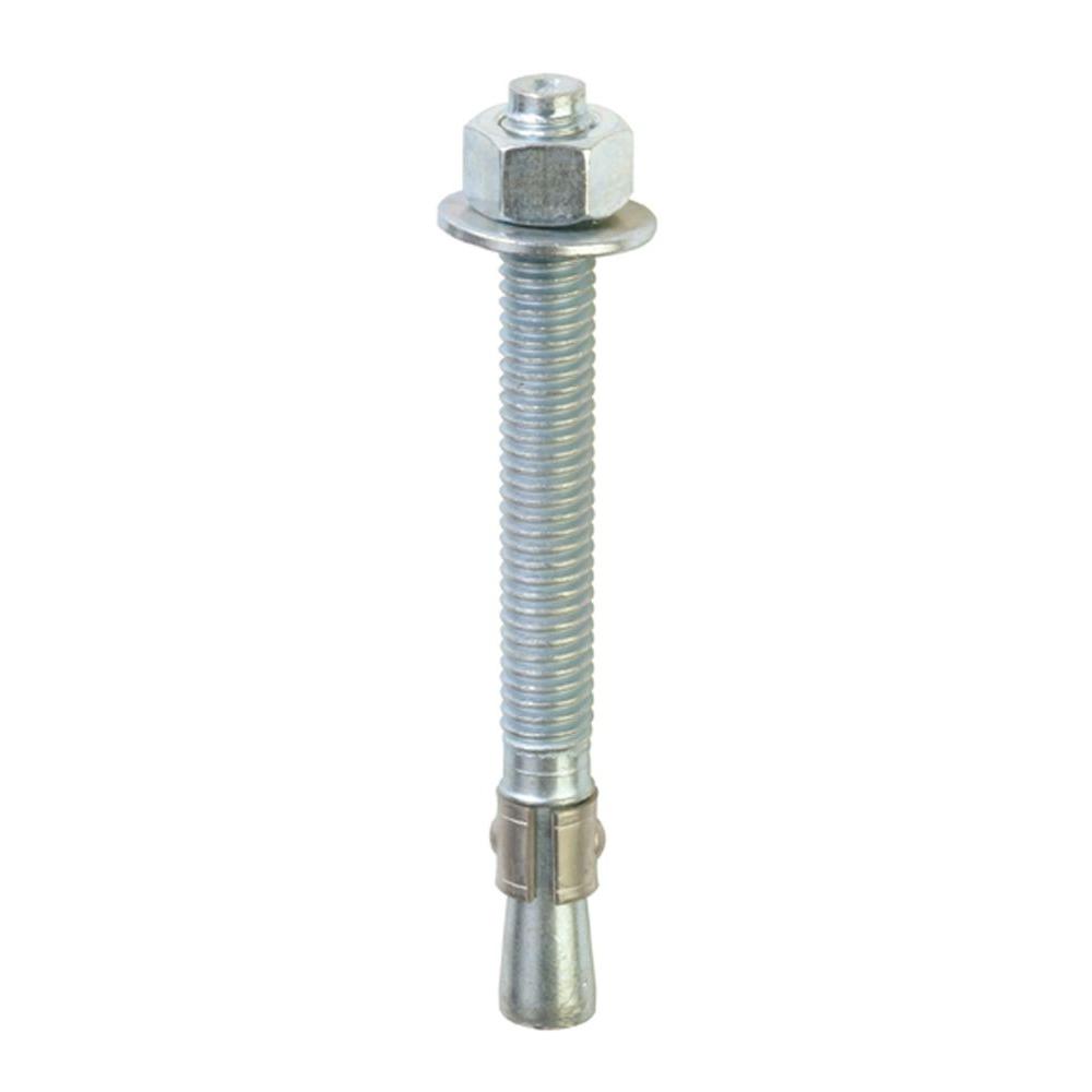 Red Head 11272 Concrete Wedge Anchors, Zinc Plated, 1/2" x 4-1/4", 25-Count