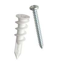 E-Z Ancor 11353 Self-Drilling Drywall Anchors with Screws, 50 Lb Load, 6-Pack