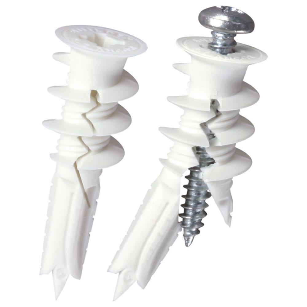 E-Z Ancor® 25200 Twist-N-Lock™ Self Drilling Drywall Anchor, 50 Lb, 25-Pack