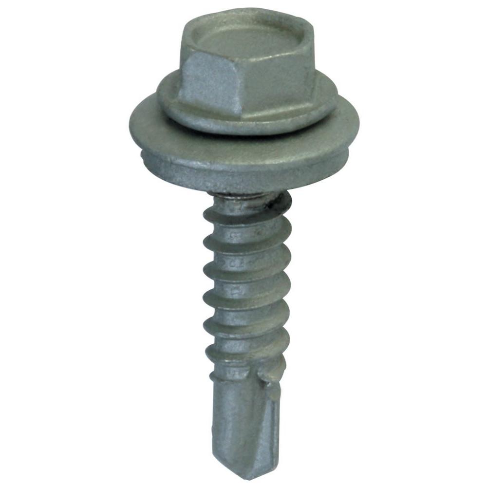 Teks 21416 Hex-Washer-Head Drill Point Roofing Screws, #12 x 2", 50-Count