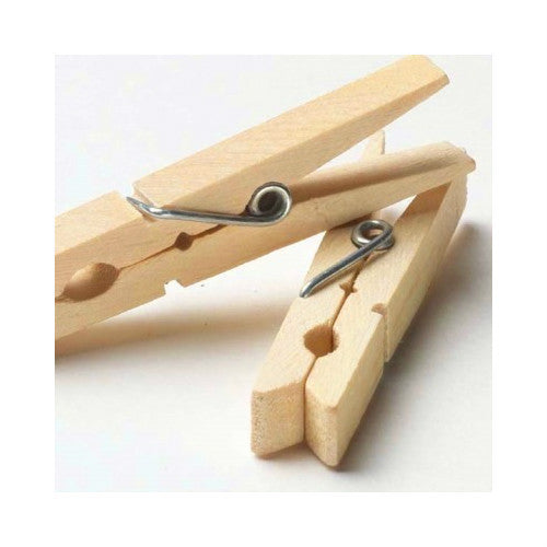 Penley 027 Large Wooden Spring Clothespins, 50-Count