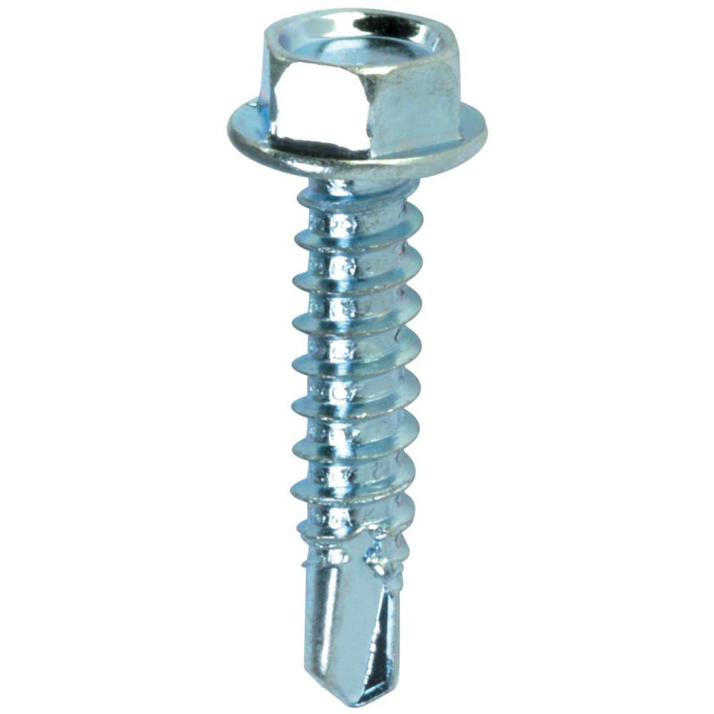 Teks 21308 Self-Tapping Hex-Washer-Head Drill Point Screw, #8 x 1/2", 280-Count