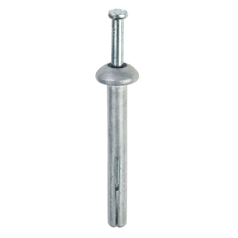 Red Head 35300 Hammer-Set Heavy Duty Nail Driver Anchors, 1/4" x 1", 75-Pack