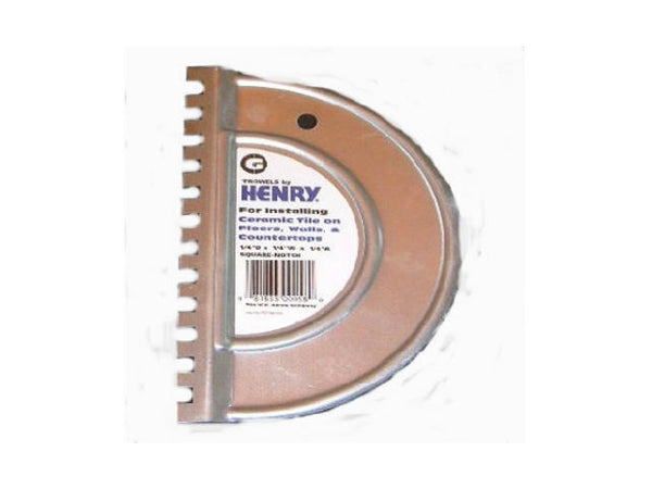 HENRY® 12272 Square Notch G Trowel, 1/4" x 1/4" x 1/4"