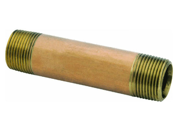 Anderson Metals 38300-0225 Lead Free Pipe Fitting Nipple, Red Brass, 1/8"x2-1/2"