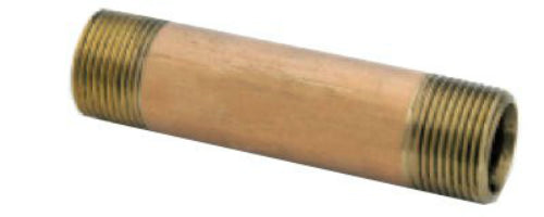 Anderson Metals 38300-0420 Lead Free Pipe Fitting Nipple, Red Brass, 1/4" x 2"