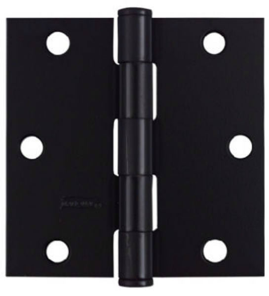 National Hardware® N241-190 Full Mortise Door Hinge, 3-1/2", Black