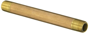 Anderson Metals 38300-0660 Lead Free Pipe Fitting Nipple, Red Brass, 3/8" x 6"