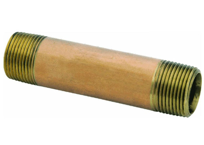 Anderson Metals 38300-1225 Lead Free Pipe Fitting Nipple, Red Brass, 3/4"x2-1/2"