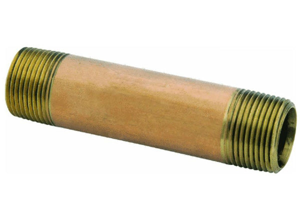 Anderson Metals 38300-1225 Lead Free Pipe Fitting Nipple, Red Brass, 3/4"x2-1/2"