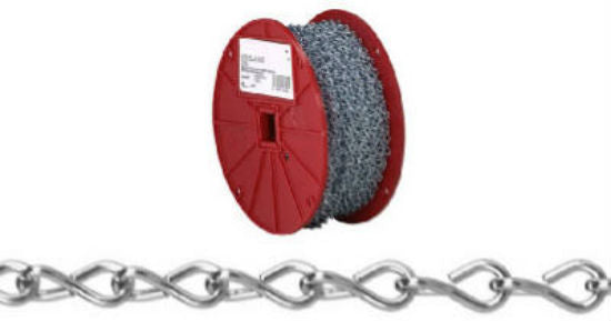 Campbell® 0721727 Steel Single Jack Chain, 100', Zinc Plated