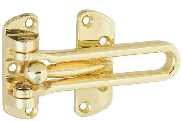 National Hardware® N199-679 Door Security Guard, Bright Brass