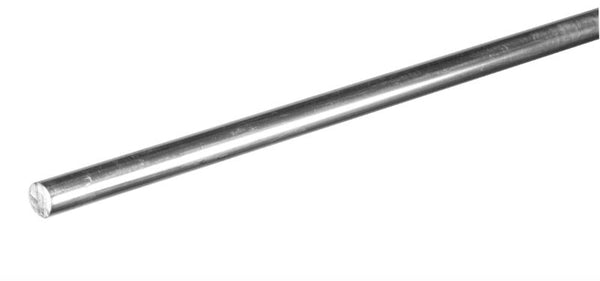 SteelWorks 11270 Round Aluminum Rod, 1/4" x 36", Mill Finish