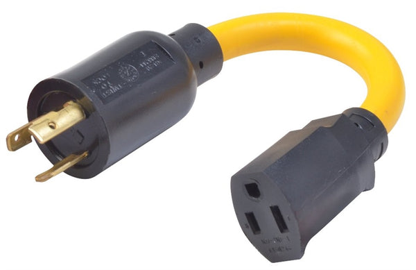 Coleman Cable 90218802 Twist-To-Lock Adapter, 20A-125V, Yellow