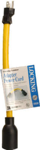 Coleman Cable® 09020 Twist-To-Lock Adapter, 9", Yellow