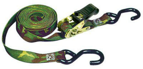 Keeper® 03518 Ratchet Tie-Down with S-Hooks & Padded Handle, 12' x 1", 2-Pack