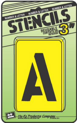 Hy-Ko ST-3 Letter & Number Stencil Set, 3"