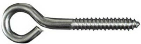 National Hardware® N220-780 Lag Screw Eye, 1/4" x 5", Stainless Steel