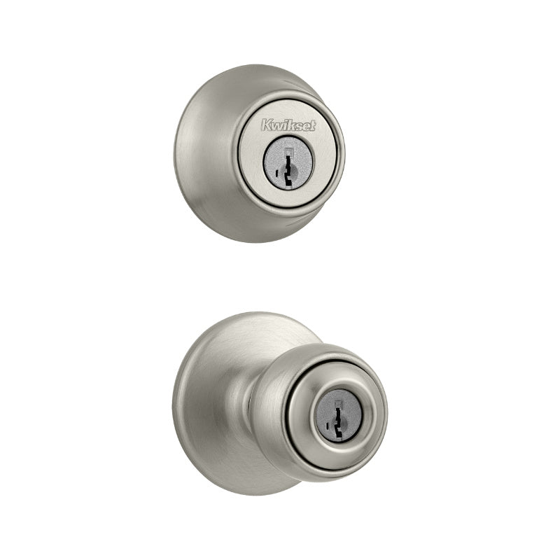 Kwikset® 690P-15-CP-K6 Polo Single Cylinder Combo Pack Lockset, Satin Nickel