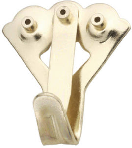 OOK 53102 Steel Tremor Picture Hanger with Blue Nails, Brass Plated, 75 Lb