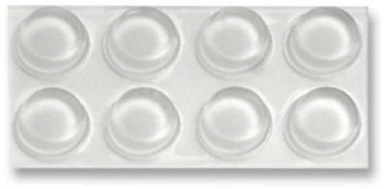 OOK 50660 Self Adhesive Bumpers, Clear, 1/2", 8-Piece