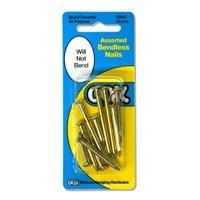 OOK 50034 Brass-Plated BendlessNails, Assorted Size, 10-Piece