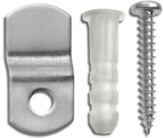 OOK 50221 Metal Mirror Holders with Screws & Anchors, 1/4", 4-Piece