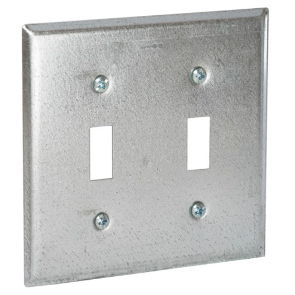 RACO® 871 Double Toggle Wallplate Cover, 4", 1/4" Raised from Surface