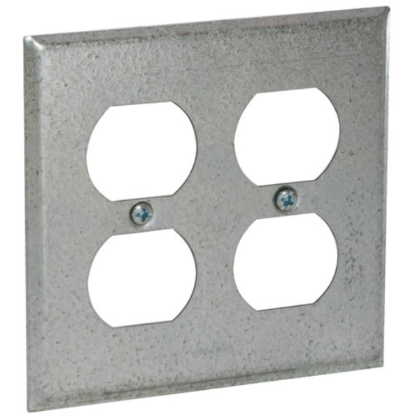 RACO® 873 Double Duplex Receptacle Wallplate Cover, 4", 1/4" Raised from Surface