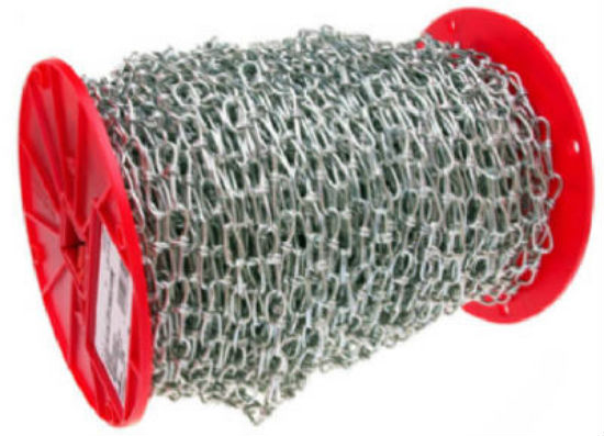 Campbell® 0724627 Double Loop Chain, 100', Zinc Plated