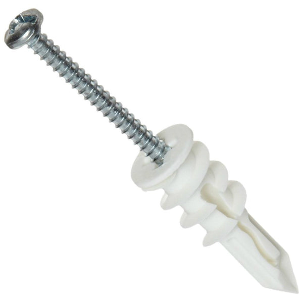 Toggler® 50125 SP Self Drilling Drywall Anchors with Screw, 3/8"-5/8", 20-Pack