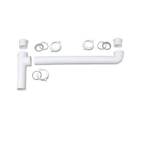 Master Plumber 622-571 2-Bowl End Outlet Drain for Kitchen Sink, White