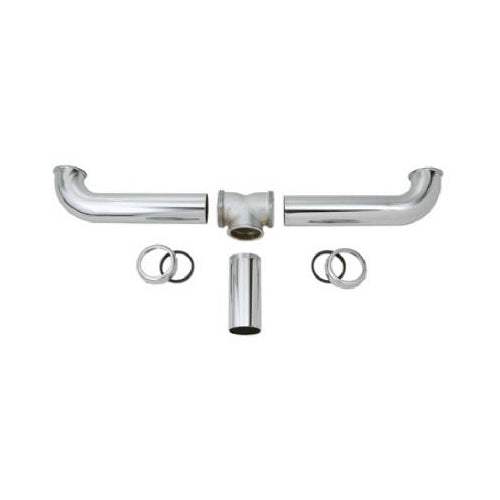Master Plumber 622-688 2-Bowl Center Outlet Drain for Kitchen Sink, 1-1/2" x 16"
