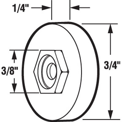 Slide-Co 111492 Sliding Screen Door Roller, 2-Pack