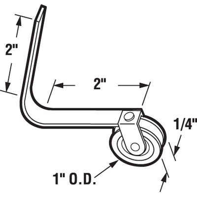 Slide-Co 11597 Sliding Screen Door Spring Tension Roller, 2-Pack