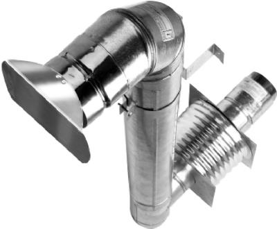 Selkirk 283870 Thru-The-Wall Type L Pellet Stove Kit, 3", #3VP-KIT